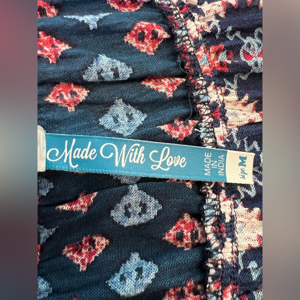 🆕 💙❤️🤍 NWOT WALLFLOWER Aztec Design Spaghetti Strap Dress | Women’s Sz M - Picture 8 of 10